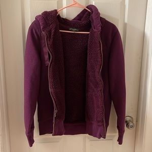 Eddie Bauer purple fleeced line jacket